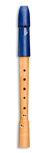 Sopran Blockflöte Mollenhauer Prima 1054 barock Doppelloch blau