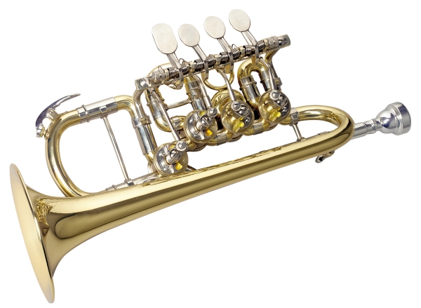 Hoch-Bb-Trompete MTP P81G Goldmessing mit Koffer