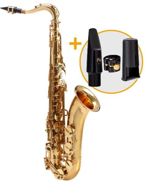 Tenor Saxophon Classic Cantabile TS450 Goldlack mit ESM Mundstück
